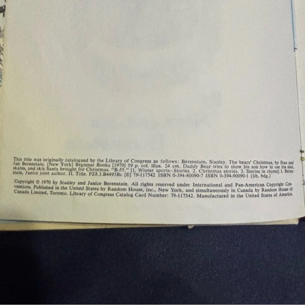 The Bears’ Christmas  Stan & Jan Berenstain (1970) Vintage Hardcover - Picture 7 of 10